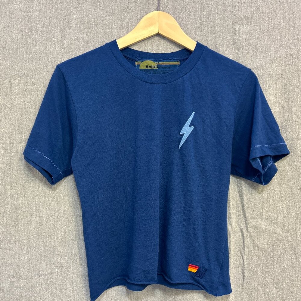 Aviator Nation Lightning Bolt Short Sleeve Tee Shirt size Small